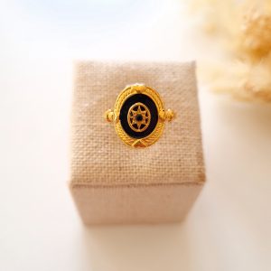 Bague Belle Époque Noir