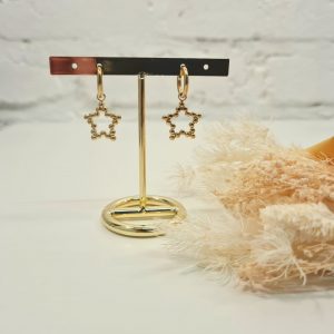 Boucles d’oreilles en acier inoxydable STAR