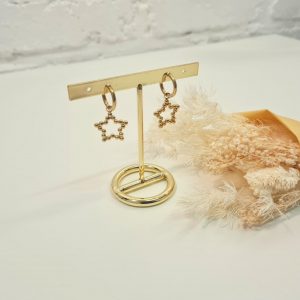 Boucles d’oreilles en acier inoxydable STAR