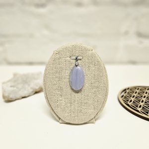 Pendentif en Calcédoine bleue