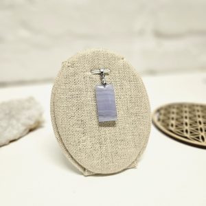 Pendentif en Calcédoine bleue