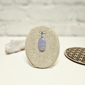 Pendentif en Calcédoine bleue