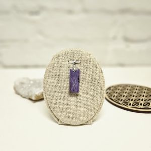 Pendentif en Charoïte rectangulaire