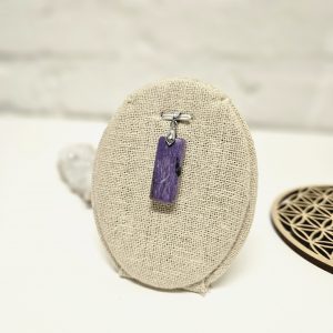 Pendentif en Charoïte rectangulaire