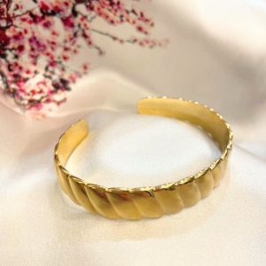 Bracelet jonc ouvert en acier inoxydable LOUISA