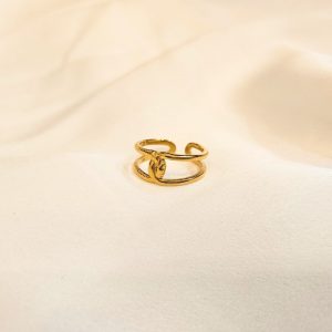 Bague Acier Doré Cordelia