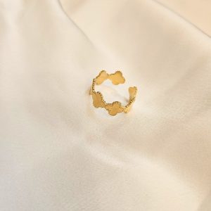 Bague Acier Doré Taliana