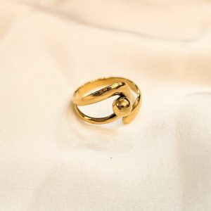 Bague Acier Doré Nessa