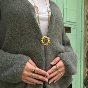 Broche en acier inoxydable COURONNE