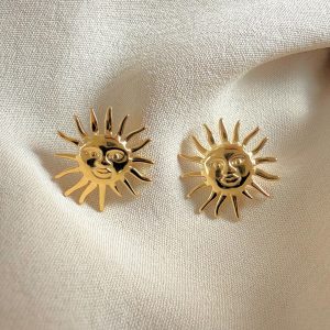 Boucles d&rsquo;oreilles puces Soleil