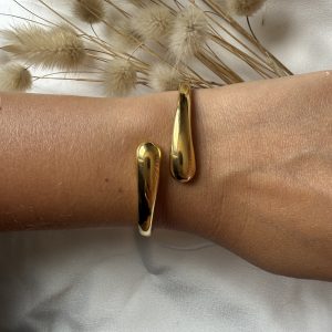 Bracelet jonc rigide croisé