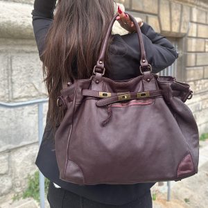 Sac cabas cuir délavé Clara