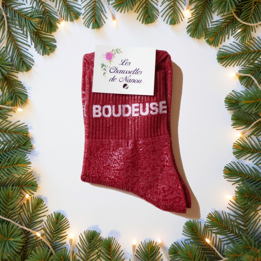 chaussette Boudeuse rouge