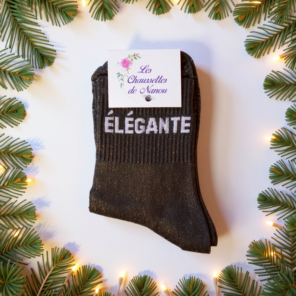 chaussette "ÉLÉGANTE" marron