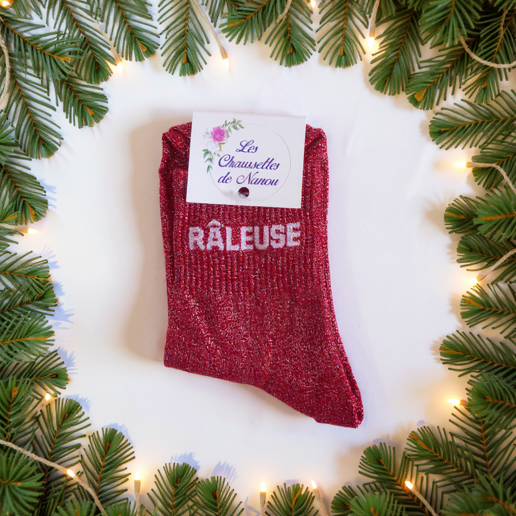 chaussette raleuse rouge