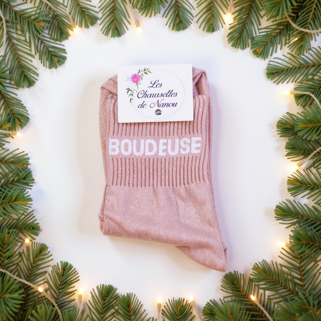 chaussette Boudeuse rose