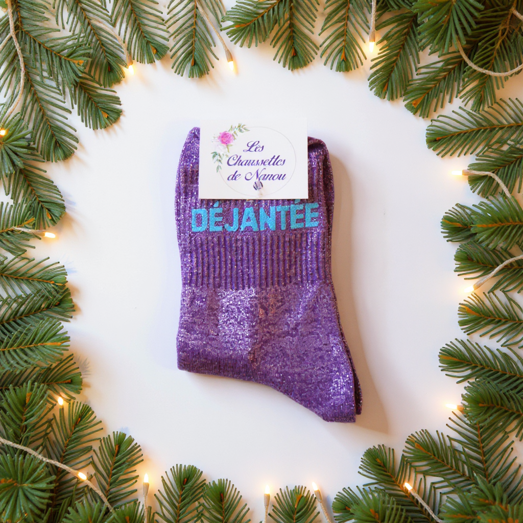 Chaussette à label "DEJANTE" Violet