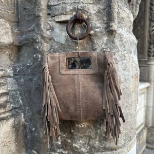 Sac Indiana cuir en daim petit modèle