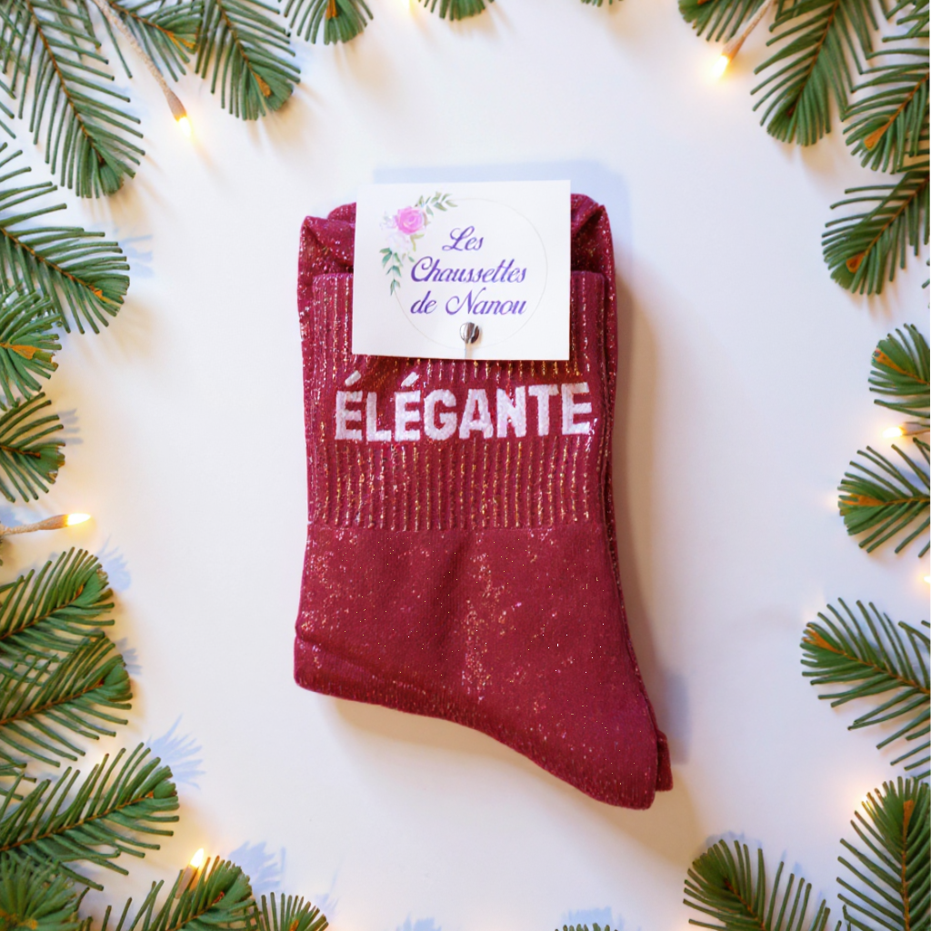 chaussette "ÉLÉGANTE" rouge