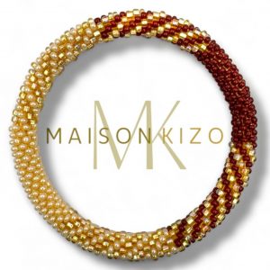 Bracelet Népalais Maison Kizo Motif bordeaux