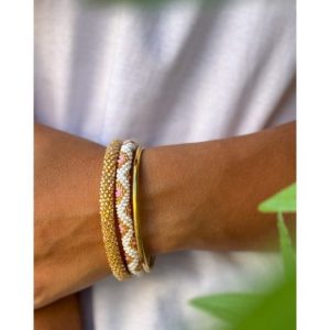 Bracelet Népalais Maison Kizo Motif Noir et Doré – Copier