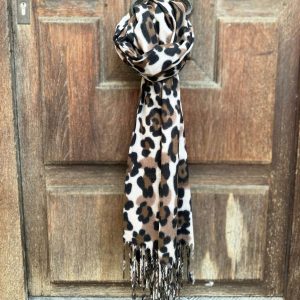 Écharpe douce imprimé léopard