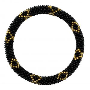 Bracelet Népalais Maison Kizo Motif Noir et Doré