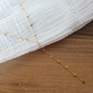 Collier Y à petits ronds