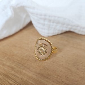 Bague Ronde Soleil transparente