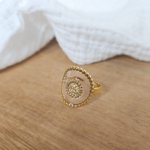 Bague Ronde Soleil transparente