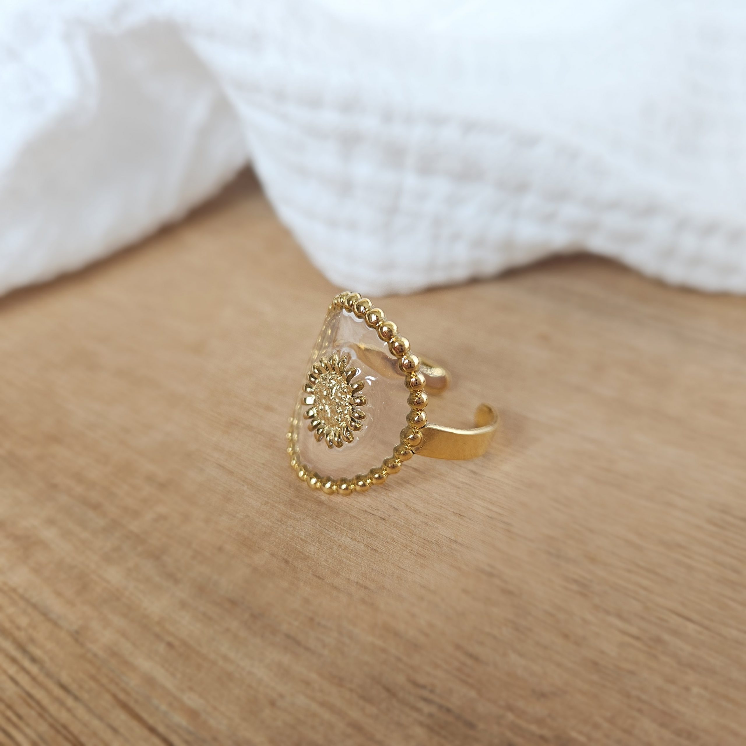 Bague Ronde Soleil transparente