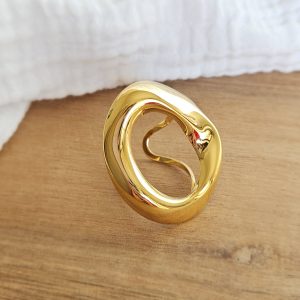 Grande bague Liquide – Doré