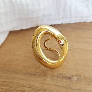 Grande bague Liquide – Doré