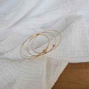 Lot de 4 bracelets dorés
