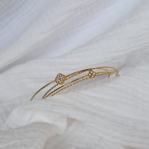 Lot de 4 bracelets dorés