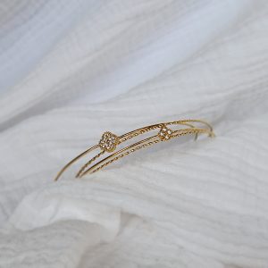 Lot de 4 bracelets dorés