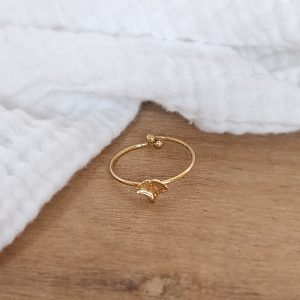Bague feuille Gingko