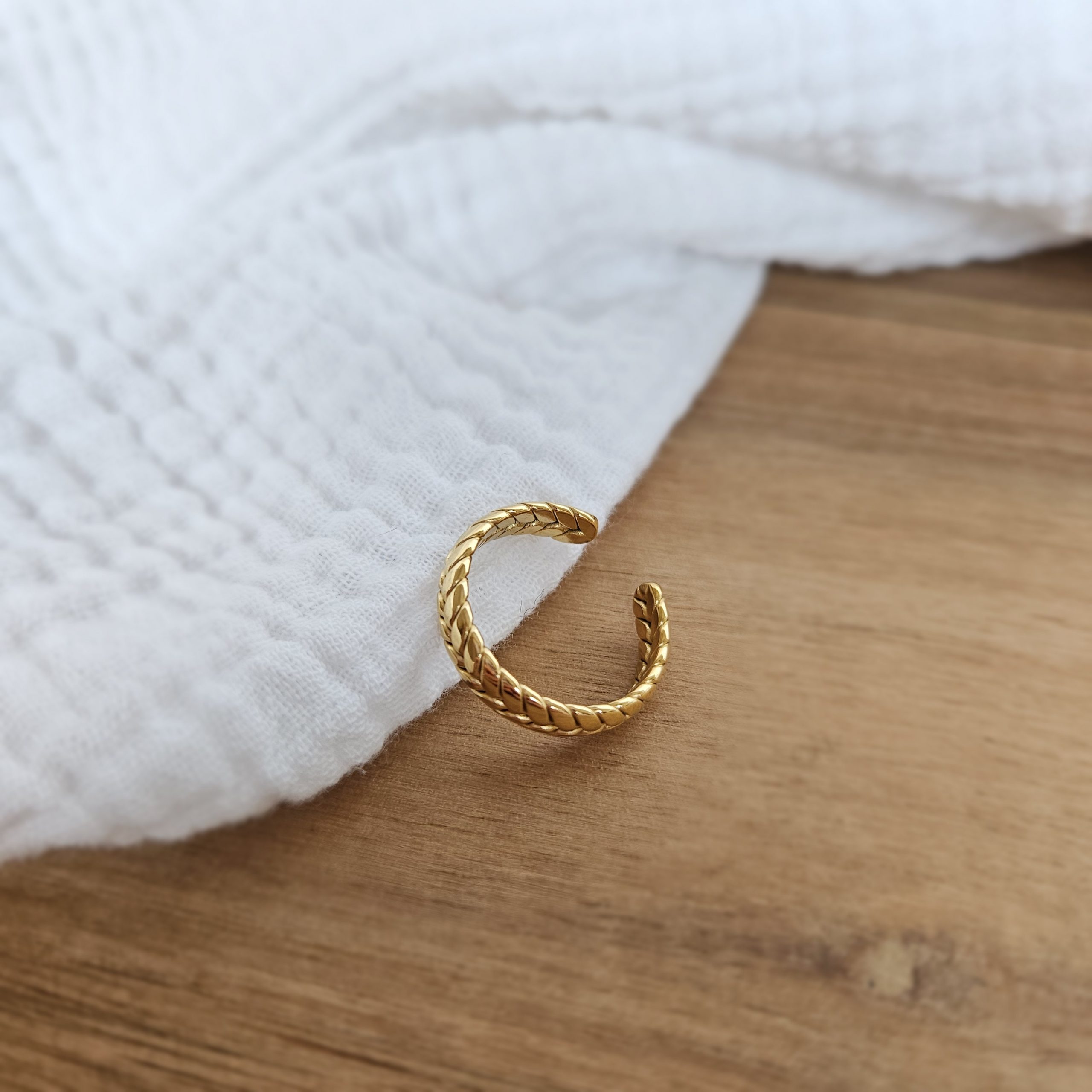 Bague tresse ajustable