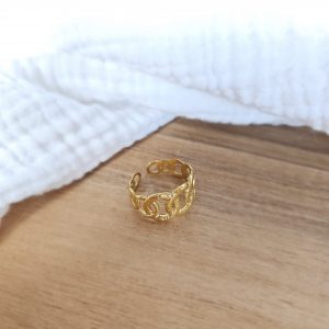 Bague anneaux or fondu