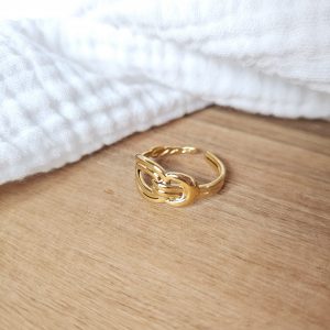 Bague noeud doré