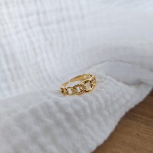 Bague maille marine semi texturée