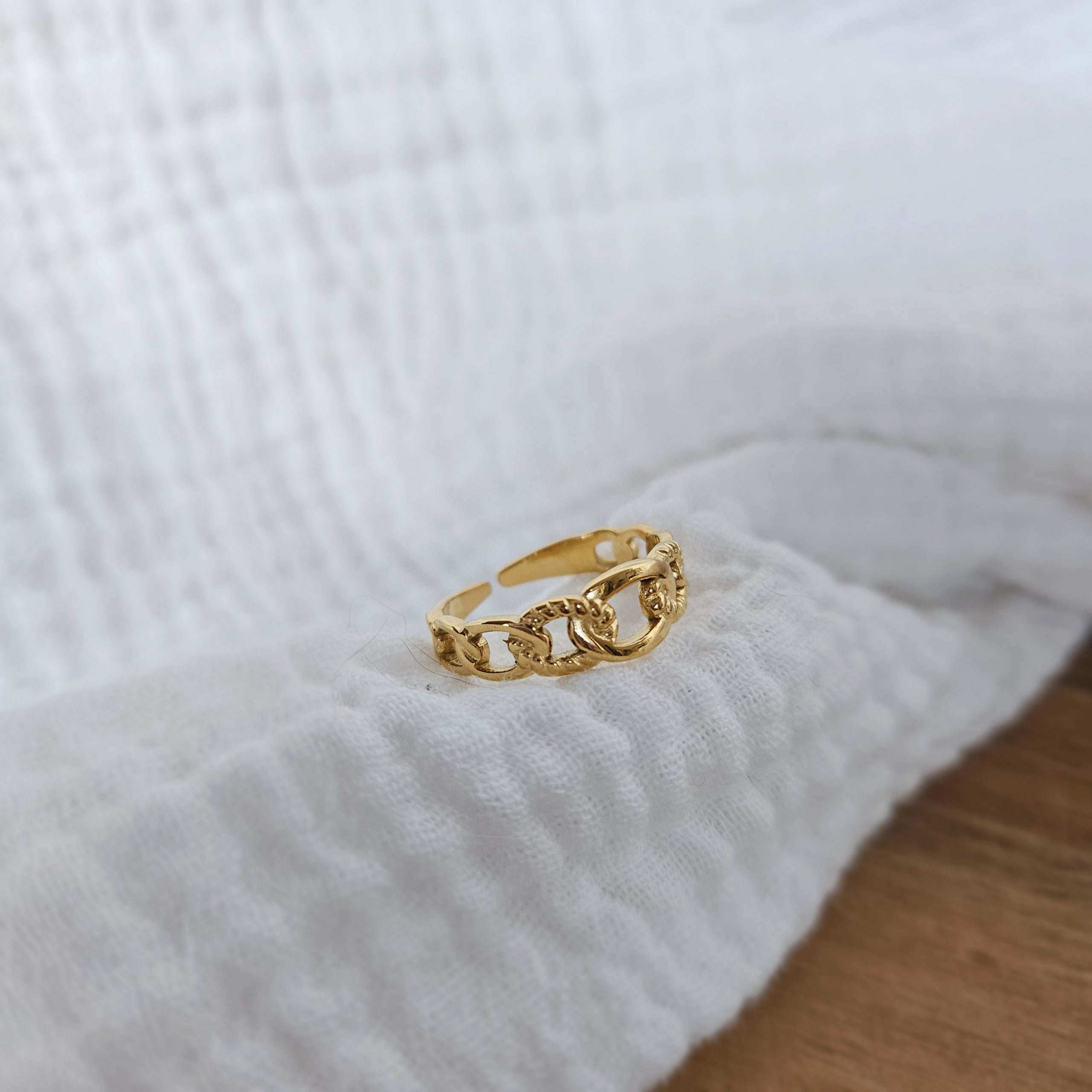 Bague maille marine semi texturée