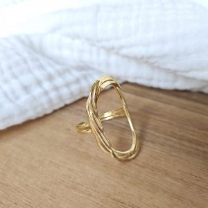 Bague Ovale Or fondu.