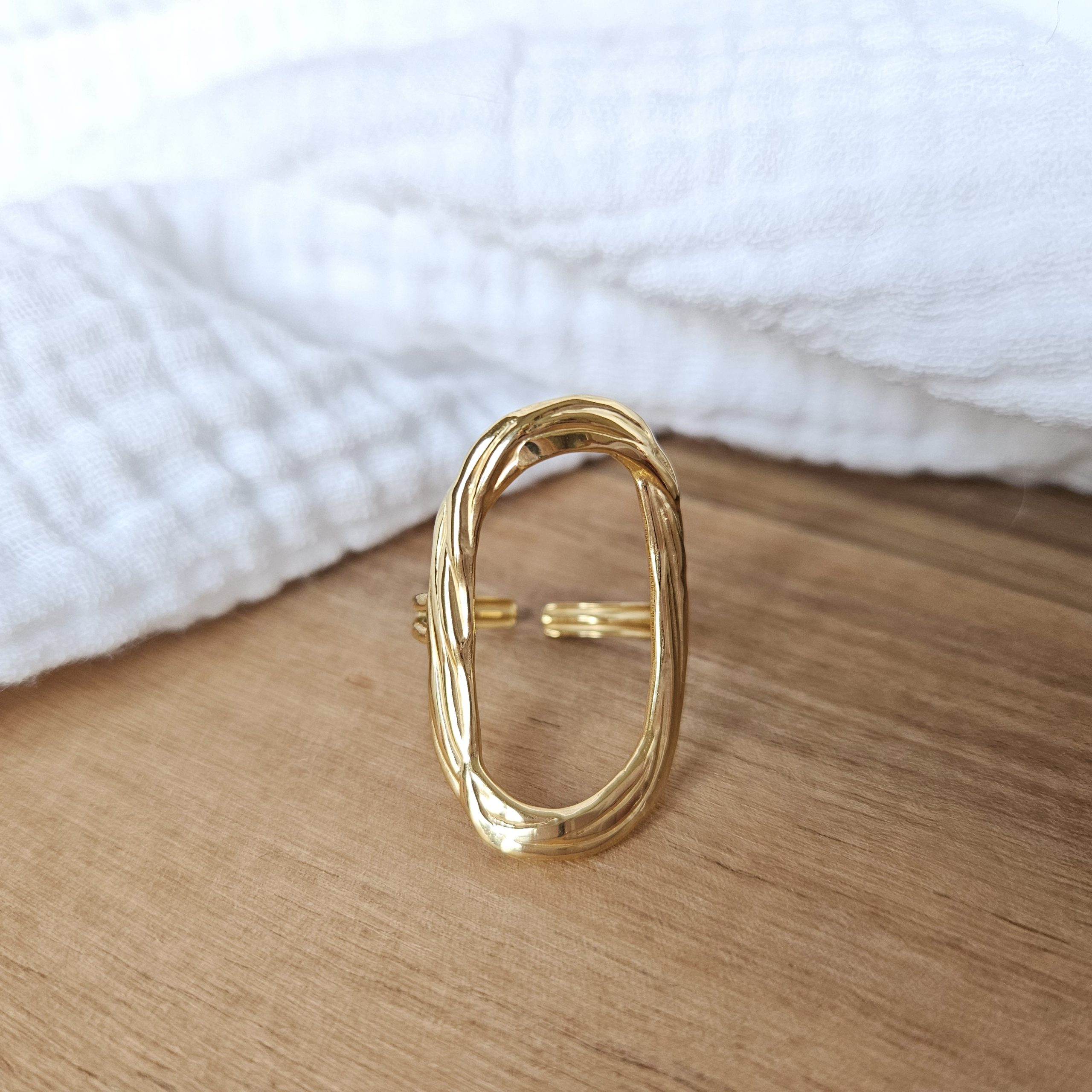 Bague Ovale Or fondu. – Image 3