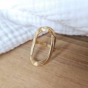 Bague Ovale Or fondu.