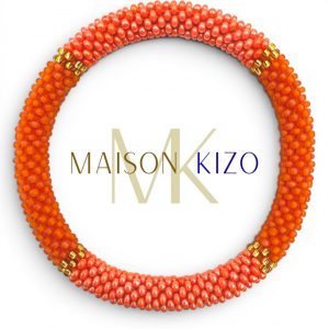 Bracelet népalais orange vif